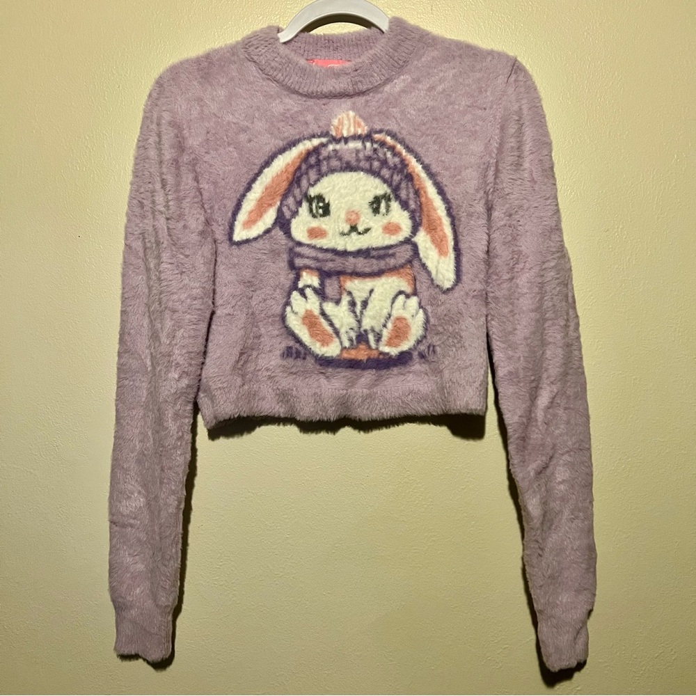 Sugar Thrillz (Dolls Kill) Size Medium Purple/Pink Bunny Sweater